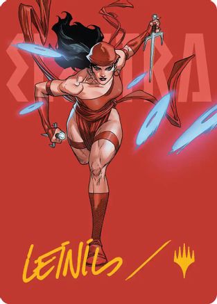 Elektra, Daughter of the Hand Art Card (Gold-Stamped Signature) (AAMSH-025)