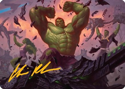 HULK SMASH! Art Card (Gold-Stamped Signature) (AAMSH-010)