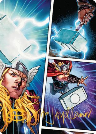 Mjolnir, Hammer of Thor Art Card (Gold-Stamped Signature) (AAMSH-019)