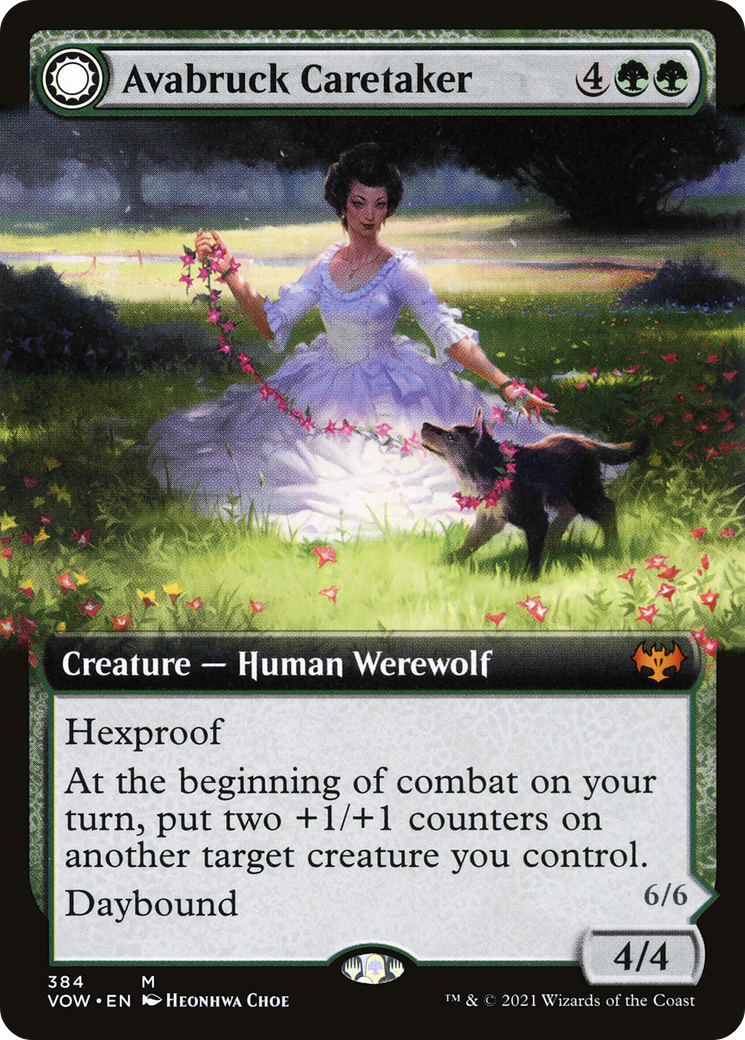 Avabruck Caretaker // Hollowhenge Huntmaster (VOW-384) (Extended Art)