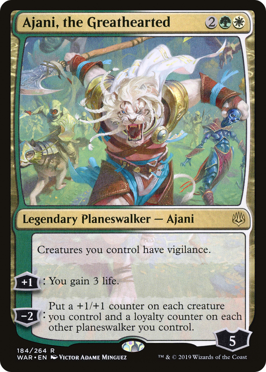 Ajani, the Greathearted (WAR-184) (Foil)