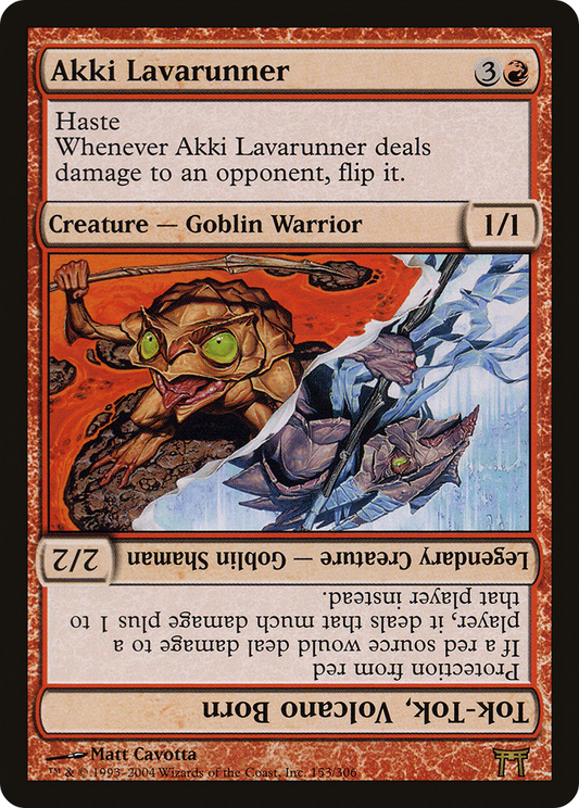 Akki Lavarunner // Tok-Tok, Volcano Born (CHK-153) (Foil)
