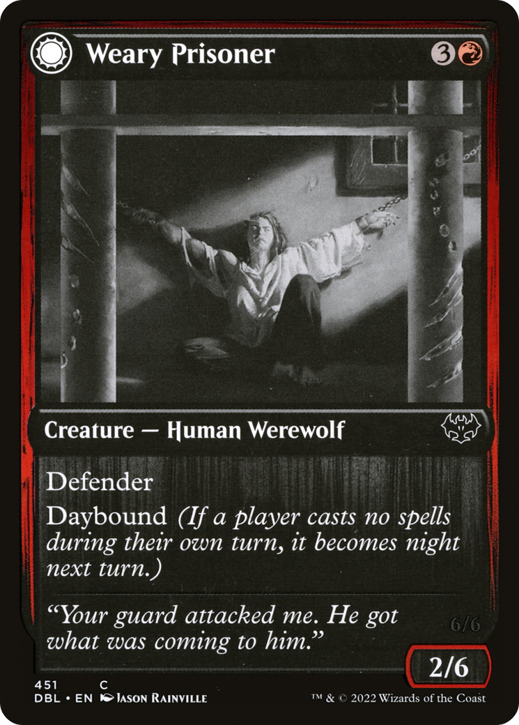 Weary Prisoner // Wrathful Jailbreaker (DBL-451) (Foil)