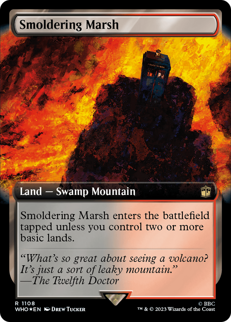 Smoldering Marsh (WHO-1108) (Extended Art) (Surge) (Foil)