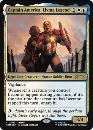 Captain America, Living Legend (MEDIA-003) (Foil)