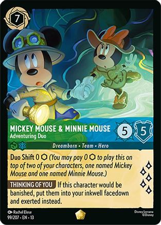Mickey Mouse & Minnie Mouse - Adventuring Duo (13-099) (Cold Foil)