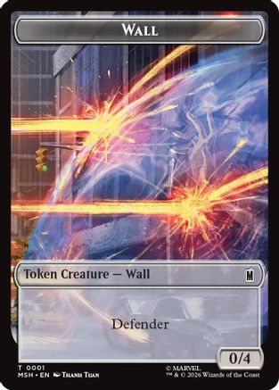 Wall // Alien Double-Sided Token (MSH-1 // 11)