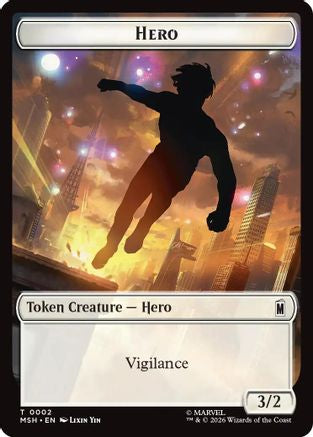 Hero // Robot Villain Double-Sided Token (MSH-002/020) (Foil)