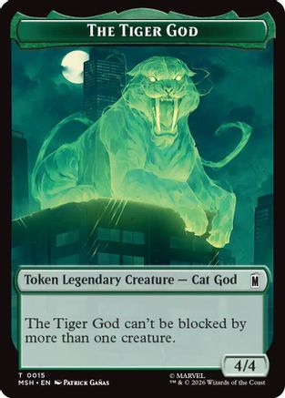 The Tiger God // Sturdy Shield Double-Sided Token (MSH-015/021) (Foil)