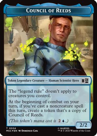 Council of Reeds (024) // Construct (030) Double-Sided Token (Surge Foil) (MSC-24 // 30)
