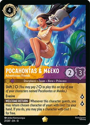 Pocahontas & Meeko - Adventurous Friends (13-027) (Cold Foil)