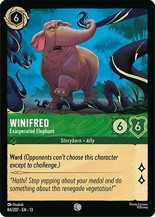 Winifred - Exasperated Elephant (13-084) (Cold Foil)