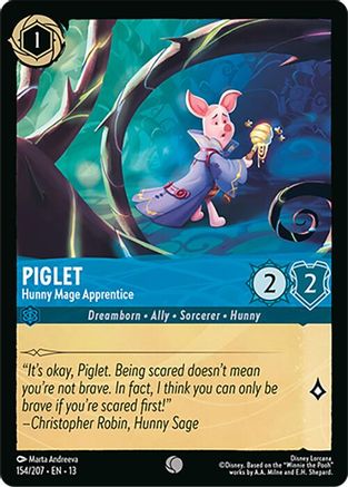 Piglet - Hunny Mage Apprentice (13-154) (Cold Foil)