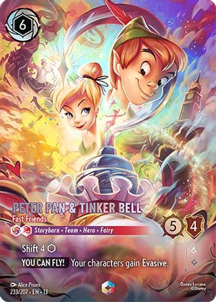Peter Pan & Tinker Bell - Fast Friends (Enchanted) (13-233) (Holofoil)