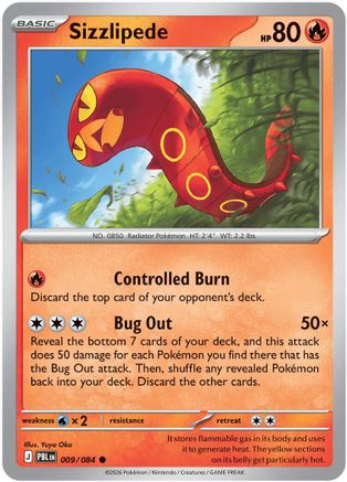 Sizzlipede (PBL-009) (Reverse Holofoil)