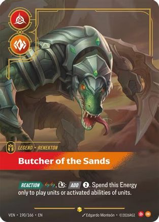 Renekton - Butcher of the Sands (Overnumbered) (VEN-190) (Foil)