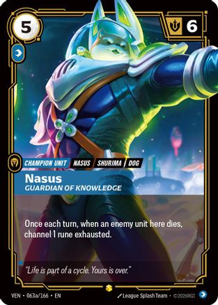 Nasus, Guardian of Knowledge (Alternate Art) (VEN-063a) (Foil)