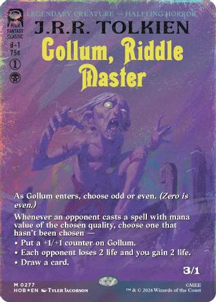 Gollum, Riddle Master (Book Cover) (Surge Foil) (HOB-277)