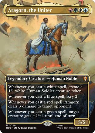 Aragorn, the Uniter (Borderless) (HOC-029) (Foil)