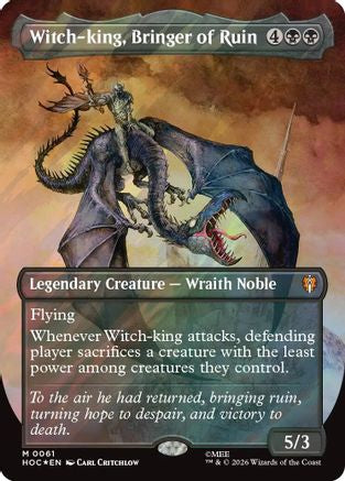 Witch-king, Bringer of Ruin (Borderless) (Surge Foil) (HOC-061)