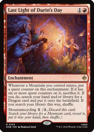 Last Light of Durin's Day (HOB-103) (Foil)