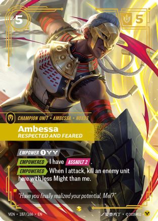 Ambessa, Respected and Feared (Overnumbered) (VEN-187) (Foil)