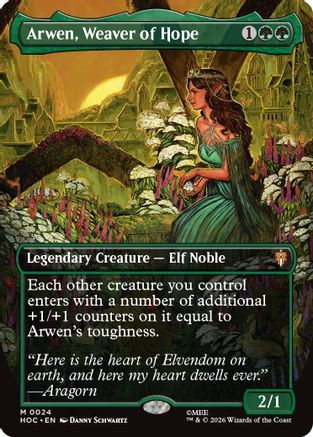 Arwen, Weaver of Hope (Borderless) (HOC-024) (Foil)