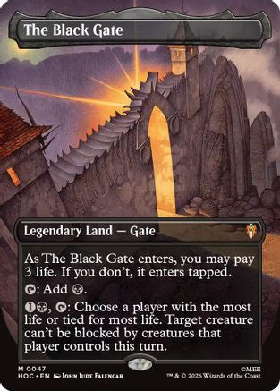 The Black Gate (Borderless) (HOC-047) (Foil)