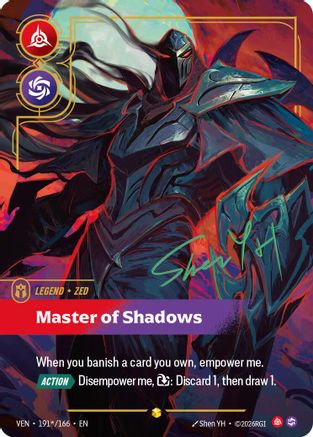 Zed - Master of Shadows (Signature) (VEN-191*) (Foil)