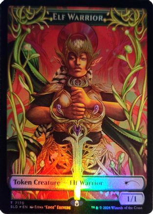 Elf Warrior Token (7170) (SLD-7170) (Foil)