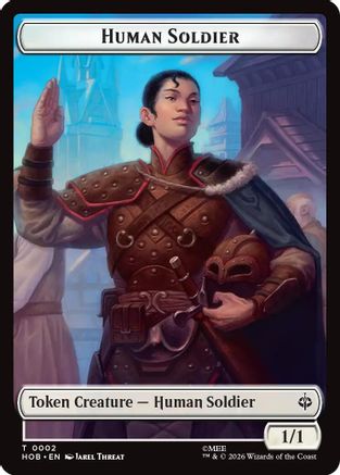 Human Soldier // Treasure (0012) Double-Sided Token (HOB-2 // 12)