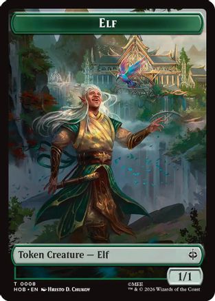 Elf // Treasure (0013) Double-Sided Token (HOB-8 // 13)