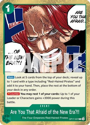 Are You That Afraid of the New Era?! (OP17-037) (Foil)