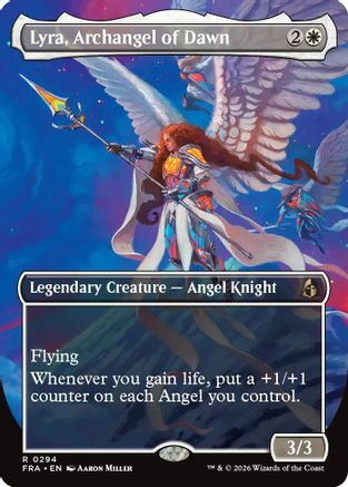 Lyra, Archangel of Dawn (Borderless) (FRA-294) (Foil)