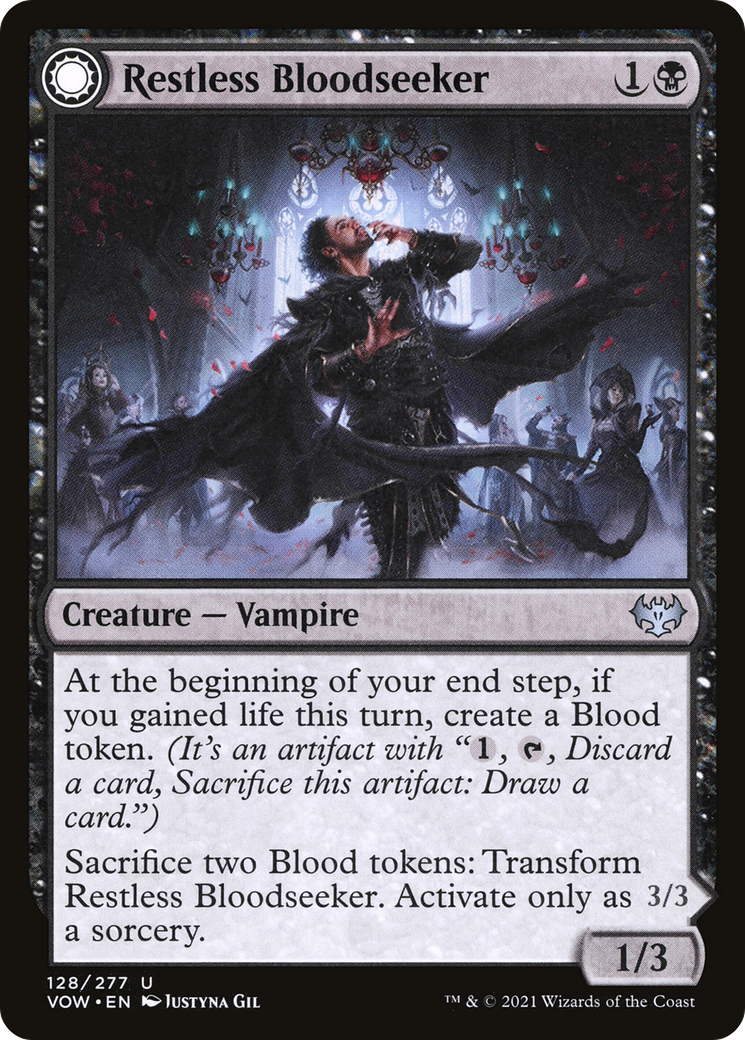 Restless Bloodseeker // Bloodsoaked Reveler (VOW-128) (Foil)