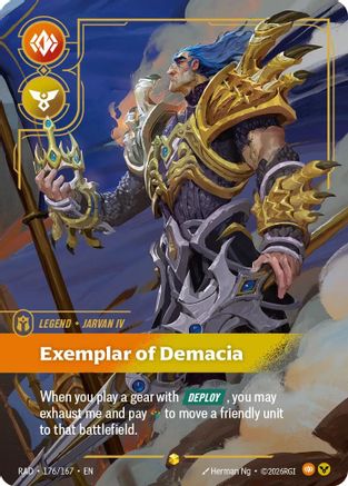 Jarvan IV, Exemplar of Demacia (Overnumbered) (RAD-176) (Foil)