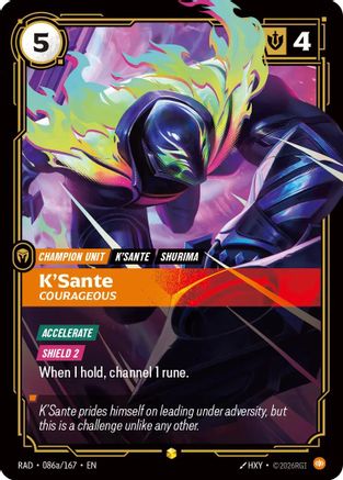 K'Sante, Courageous (Alternate Art) (RAD-086a) (Foil)