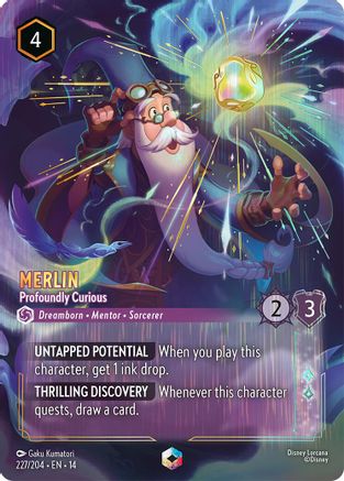 Merlin - Profoundly Curious (Enchanted) (14-227) (Holofoil)