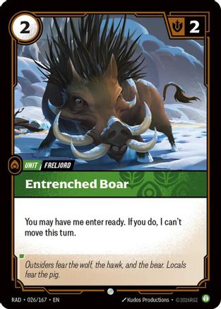 Entrenched Boar (RAD-026) (Foil)