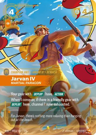 Jarvan IV, Martial Paragon (Alternate Art) (RAD-091a) (Foil)
