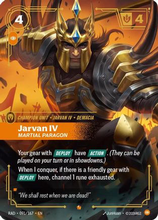 Jarvan IV, Martial Paragon (RAD-091) (Foil)
