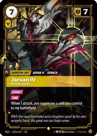 Jarvan IV, Royal Heir (Alternate Art) (RAD-133a) (Foil)