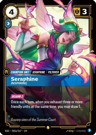 Seraphine, Inspiring (Alternate Art) (RAD-065a) (Foil)