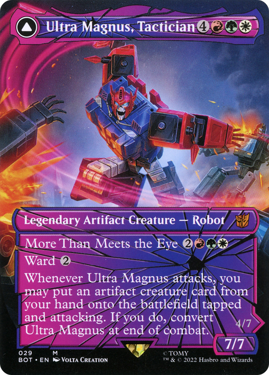 Ultra Magnus, Tactician // Ultra Magnus, Armored Carrier (BOT-029) (Shattered Glass) (Borderless) (Foil)