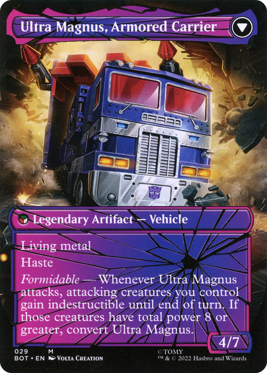 Ultra Magnus, Tactician // Ultra Magnus, Armored Carrier (BOT-029) (Shattered Glass) (Borderless)