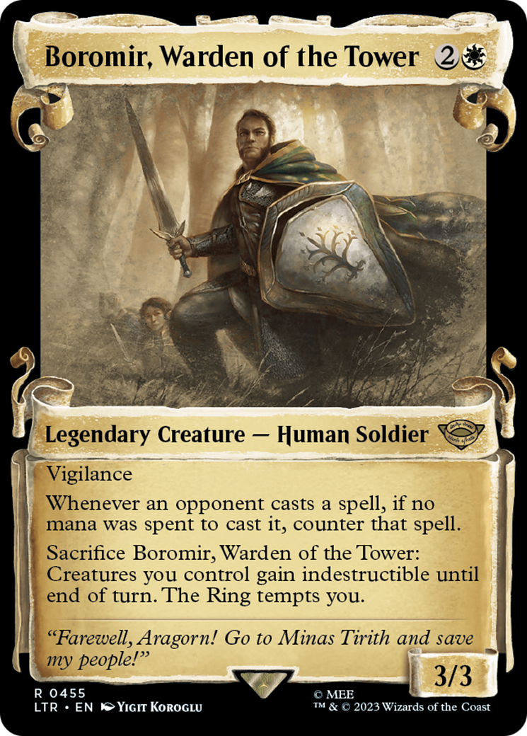 Boromir, Warden of the Tower (LTR-455) (Showcase) (Scroll)
