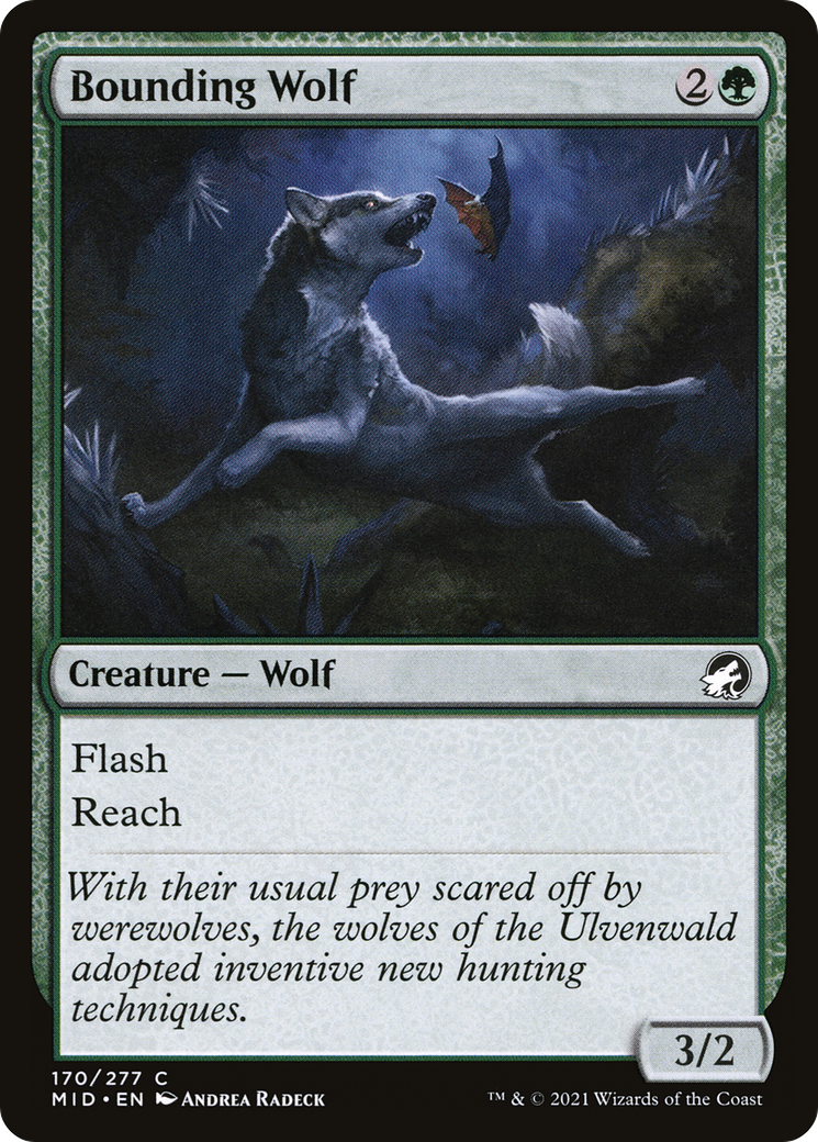 Bounding Wolf (MID-170) (Foil)