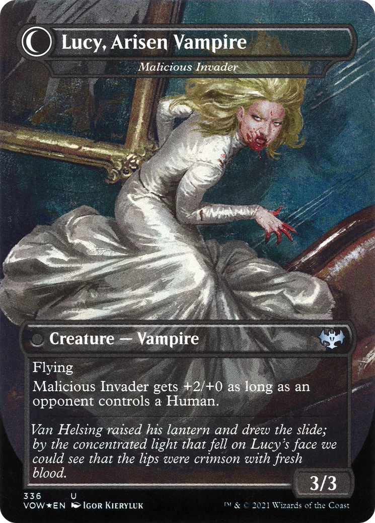 Innocent Traveler // Malicious Invader (VOW-336) (Borderless) (Foil)