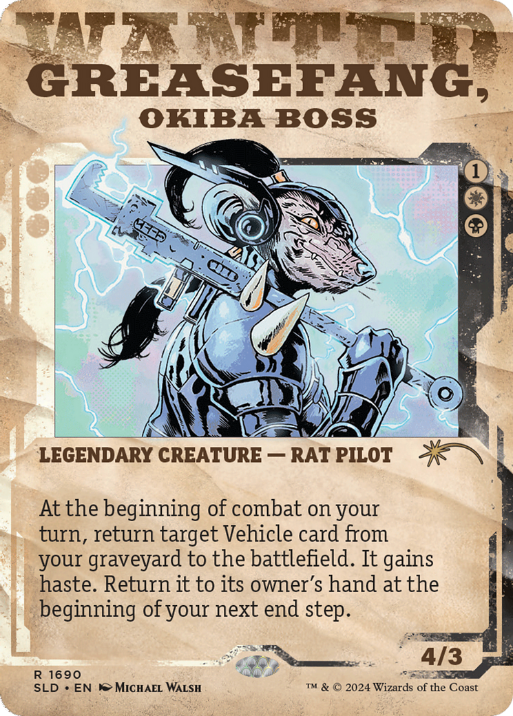 Greasefang, Okiba Boss (SLD-1690) (Showcase) (Borderless) (Foil)