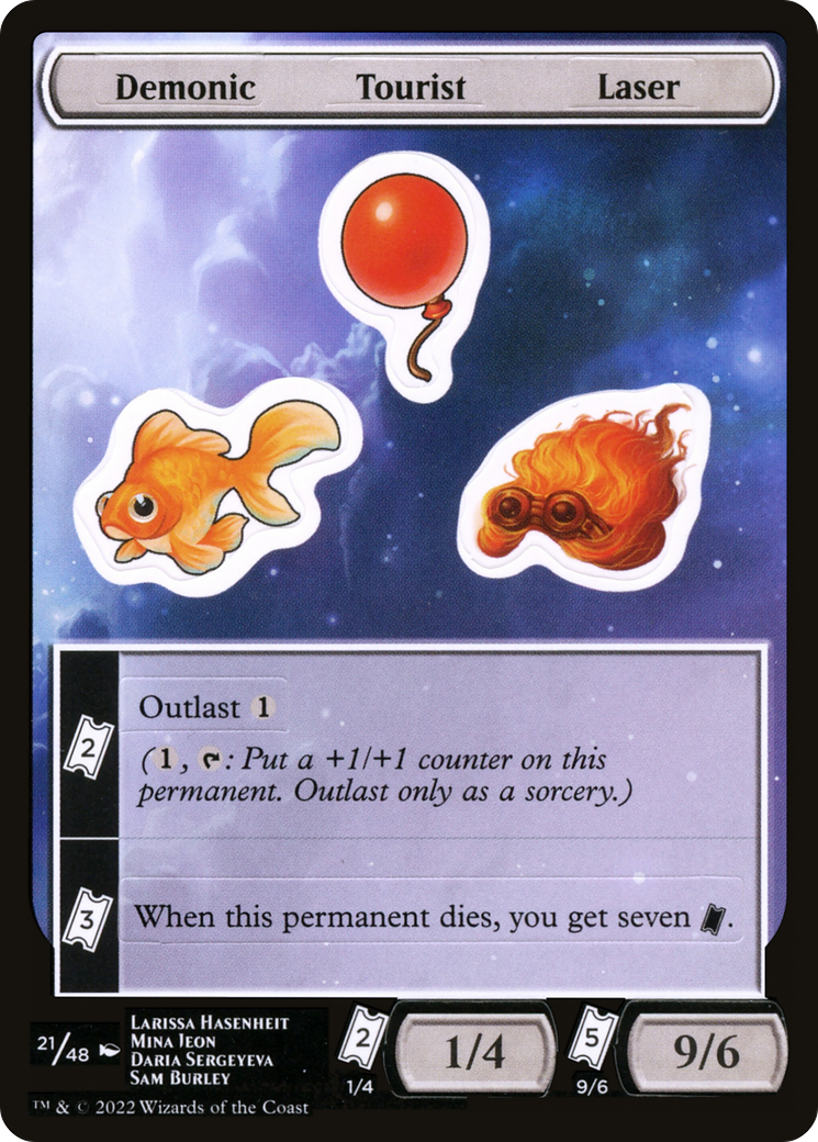 Demonic Tourist Laser Sticker Sheet (UNF-021)
